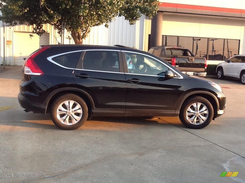 2012 CR-V EX - Crystal Black Pearl / Black photo #9