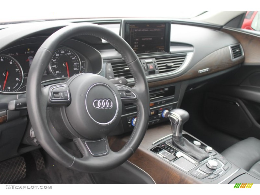 2012 Audi A7 3.0T quattro Premium Black Dashboard Photo #98900851