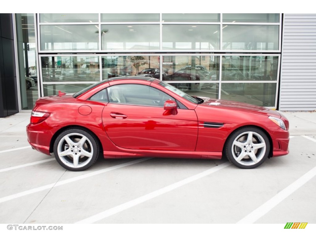 designo Cardinal Red Metallic 2015 Mercedes-Benz SLK 250 Roadster Exterior Photo #98901787