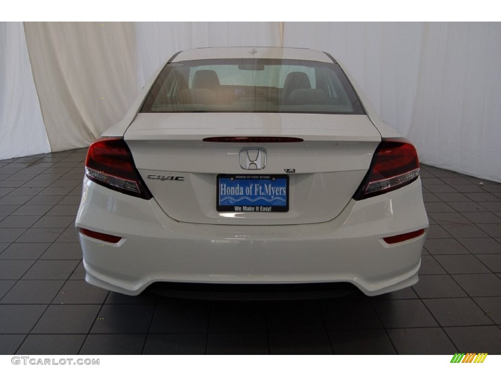 2015 Civic EX-L Coupe - Taffeta White / Gray photo #8
