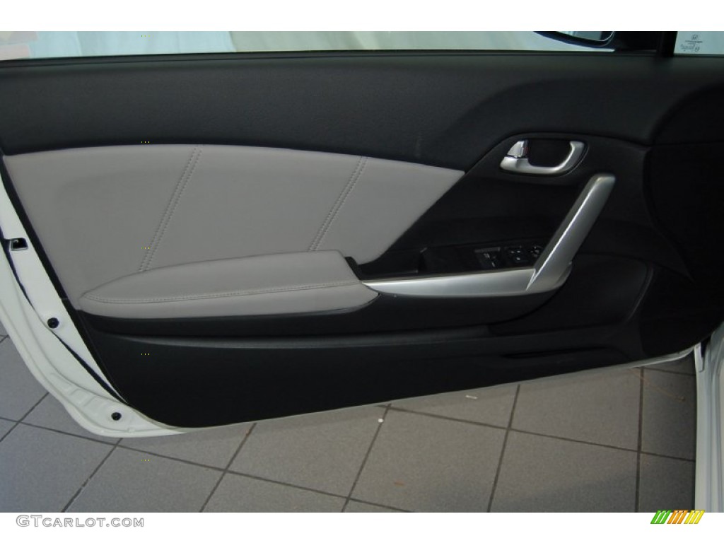 2015 Civic EX-L Coupe - Taffeta White / Gray photo #11