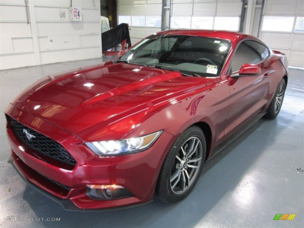 Ruby Red Metallic 2015 Ford Mustang EcoBoost Premium Coupe Exterior Photo #98903744
