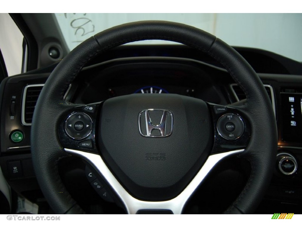 2015 Civic EX-L Coupe - Taffeta White / Gray photo #21