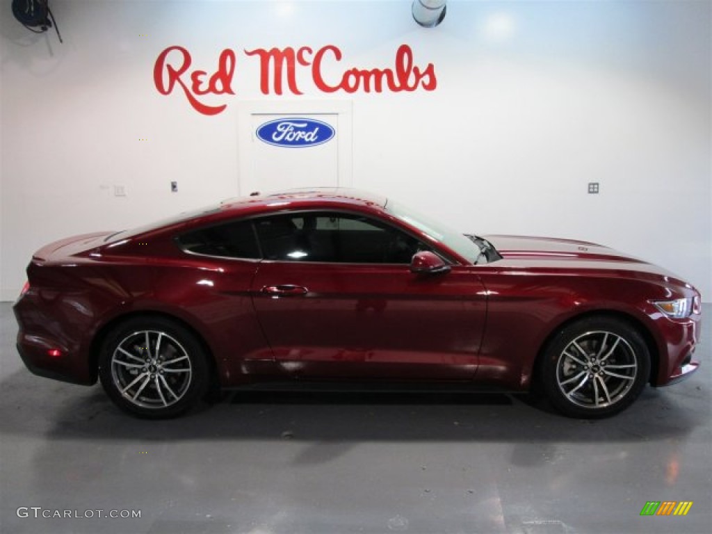 2015 Mustang EcoBoost Premium Coupe - Ruby Red Metallic / Ebony photo #7