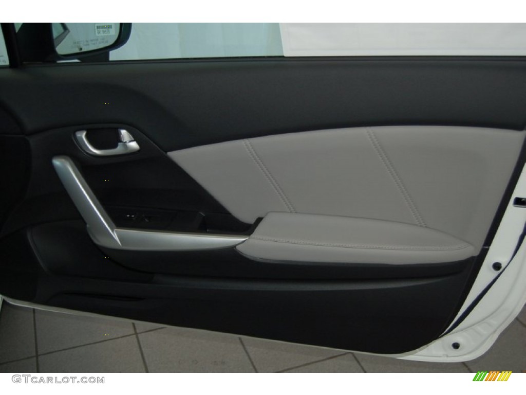 2015 Civic EX-L Coupe - Taffeta White / Gray photo #26