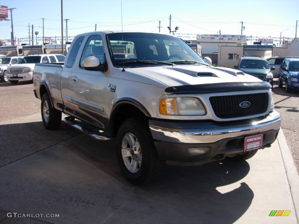 2002 F150 XLT SuperCab 4x4 - Silver Metallic / Dark Graphite photo #6