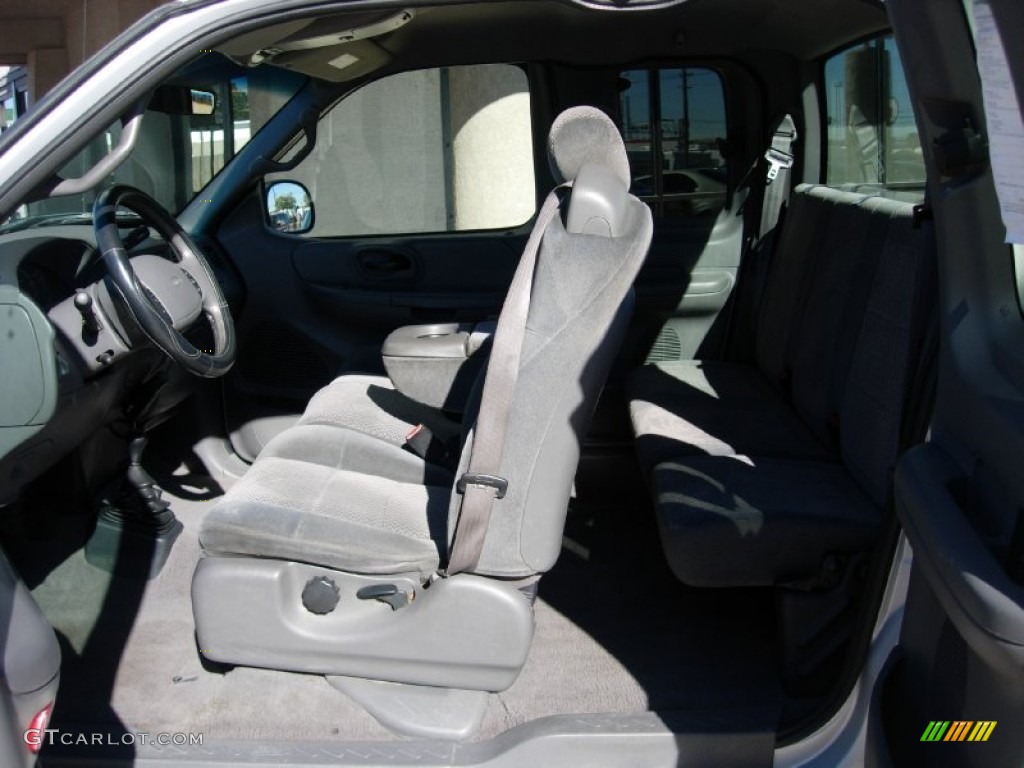 2002 F150 XLT SuperCab 4x4 - Silver Metallic / Dark Graphite photo #8