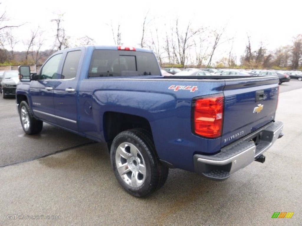 2015 Silverado 1500 LTZ Double Cab 4x4 - Deep Ocean Blue Metallic / Jet Black photo #8