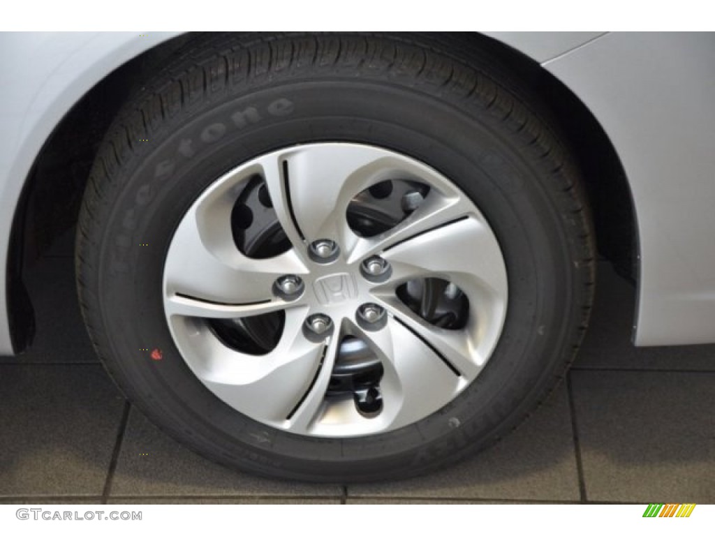 2015 Civic LX Sedan - Alabaster Silver Metallic / Black photo #3
