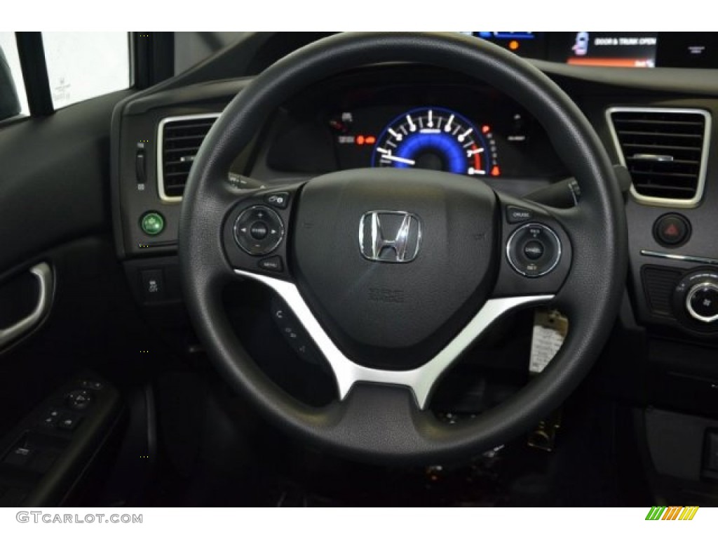 2015 Civic LX Sedan - Alabaster Silver Metallic / Black photo #15
