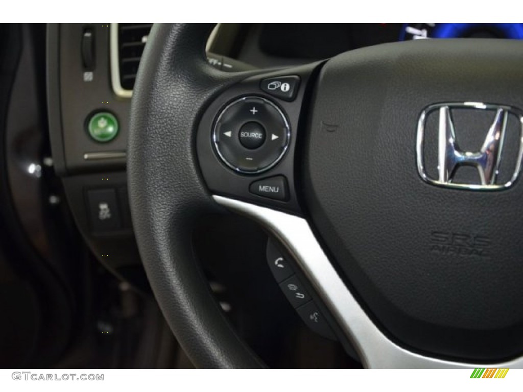2015 Civic LX Sedan - Alabaster Silver Metallic / Black photo #16