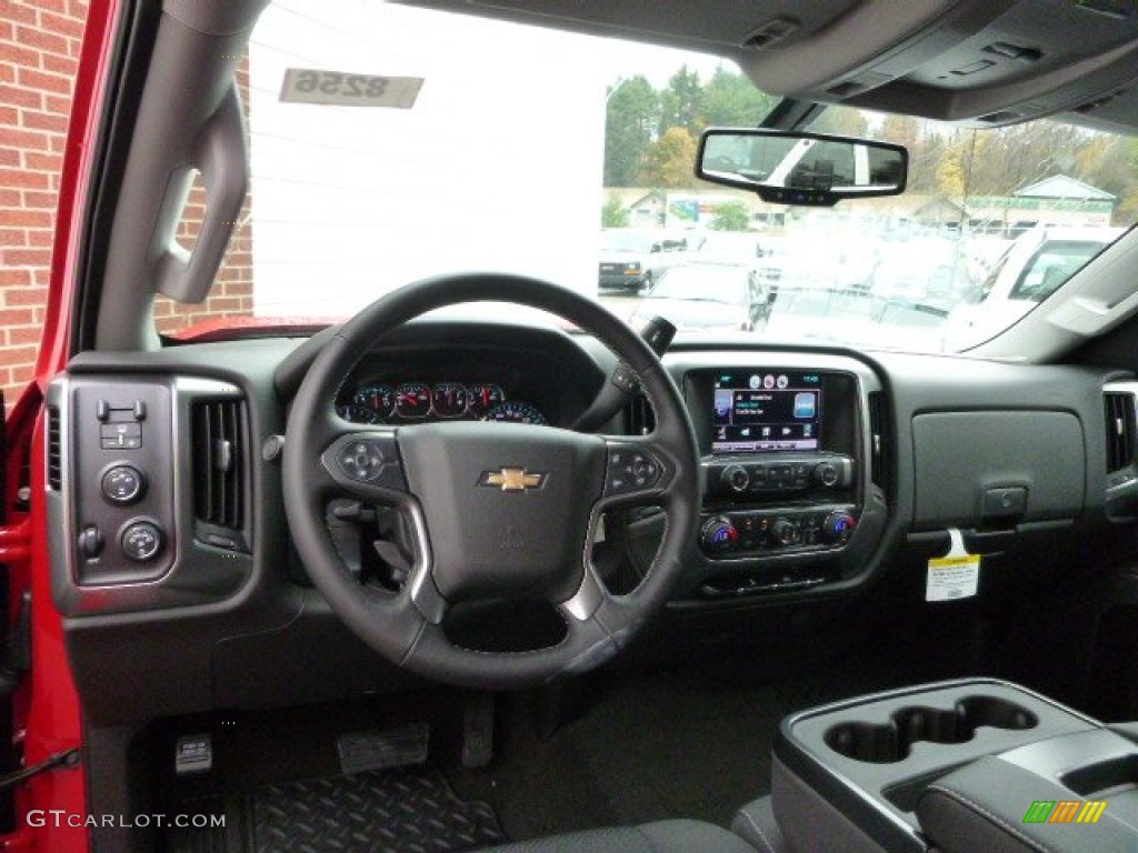 2015 Chevrolet Silverado 3500HD LT Crew Cab 4x4 Jet Black Dashboard Photo #98907370