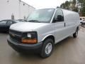 2015 Silver Ice Metallic Chevrolet Express 2500 Cargo Extended WT  photo #2