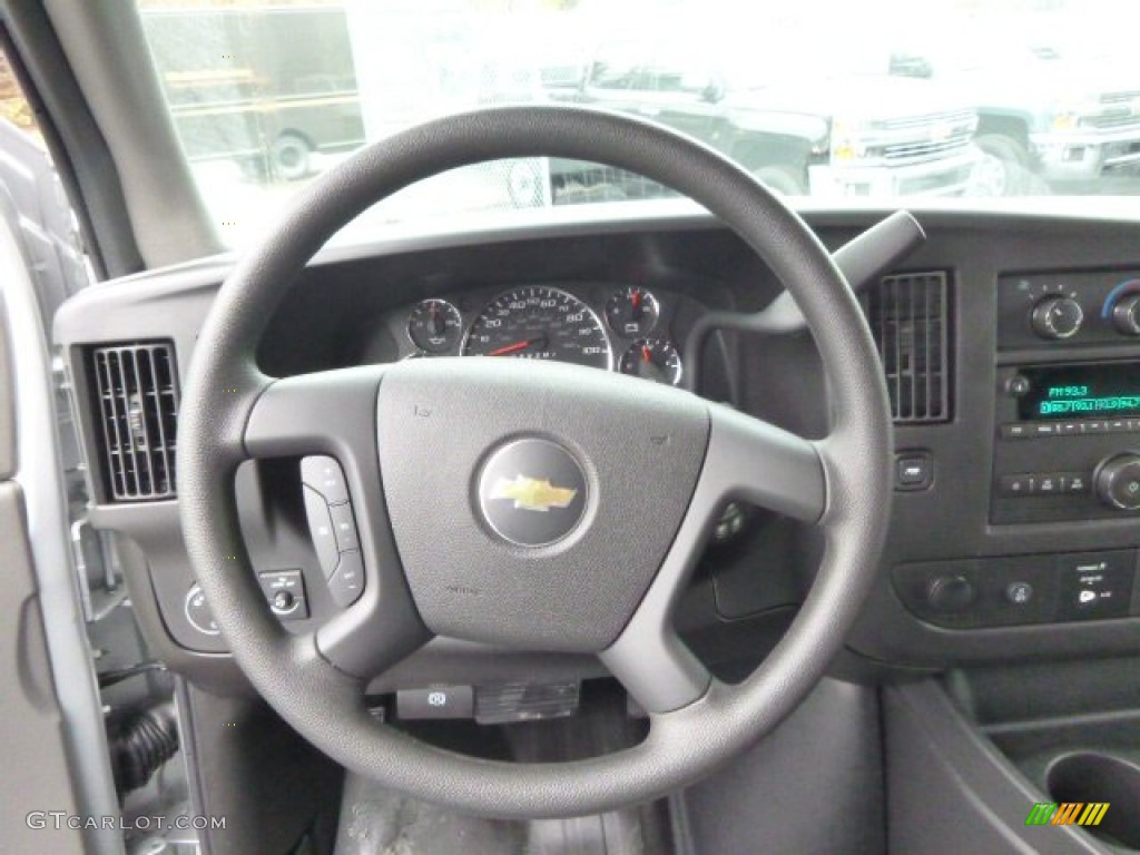 2015 Chevrolet Express 2500 Cargo Extended WT Medium Pewter Steering Wheel Photo #98909251