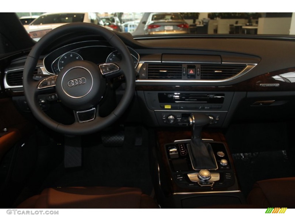 2015 Audi A7 3.0T quattro Prestige Nougat Brown Dashboard Photo #98910385