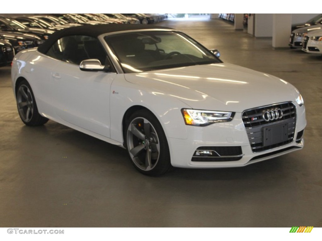 Glacier White Metallic 2015 Audi S5 3.0T Premium Plus quattro Cabriolet Exterior Photo #98911438
