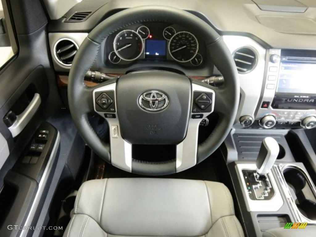 2015 Toyota Tundra Limited Double Cab 4x4 Graphite Steering Wheel Photo #98911755