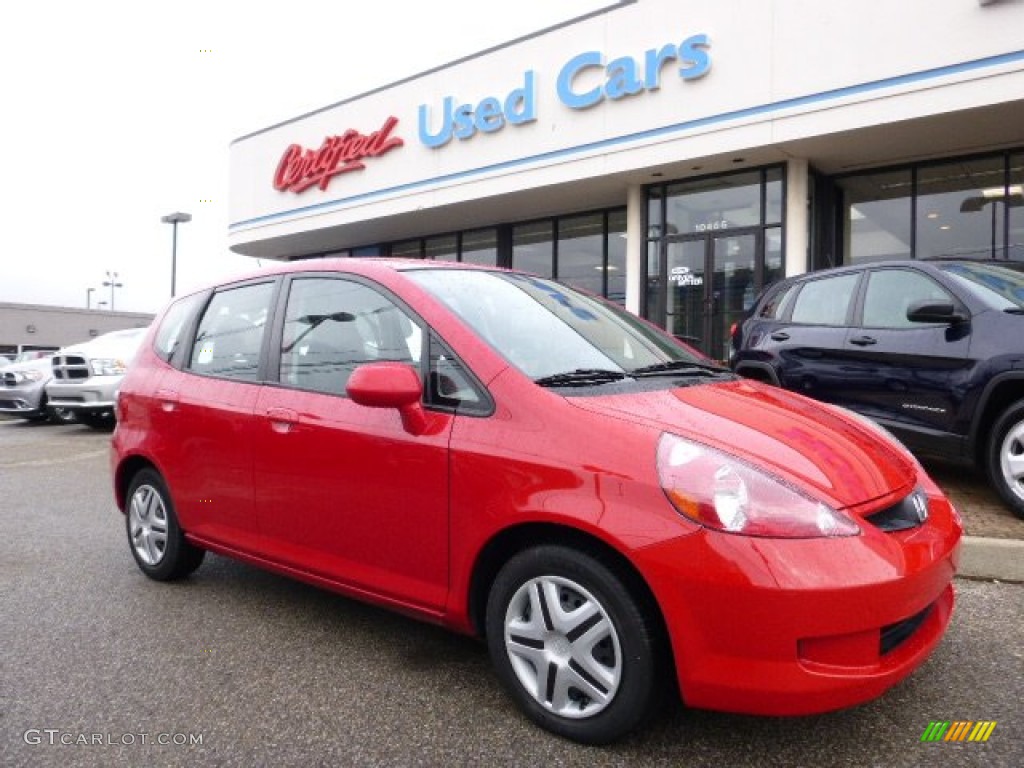 2008 Fit Hatchback - Milano Red / Black/Grey photo #1