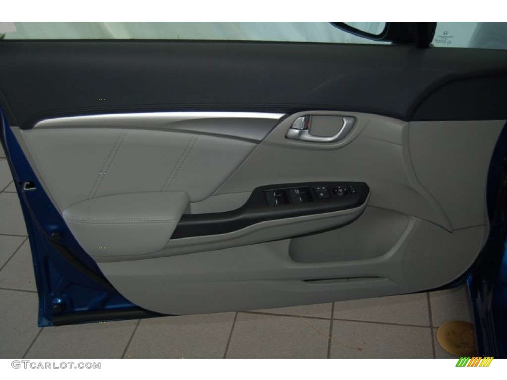 2015 Civic EX-L Sedan - Dyno Blue Pearl / Gray photo #11