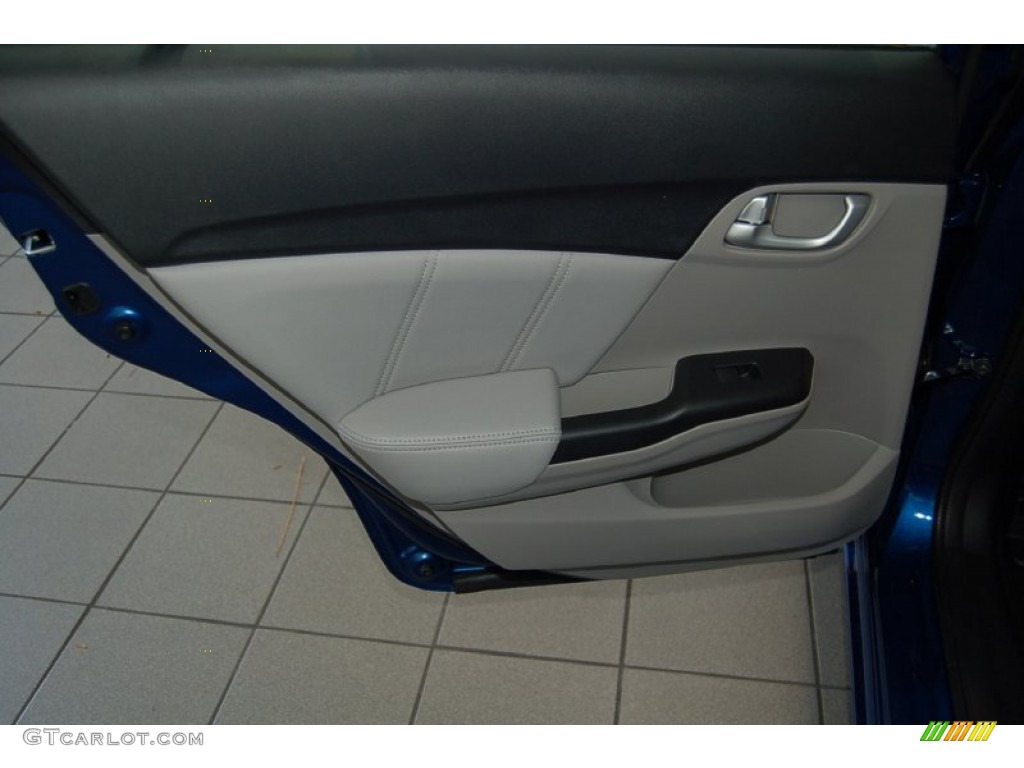 2015 Civic EX-L Sedan - Dyno Blue Pearl / Gray photo #22