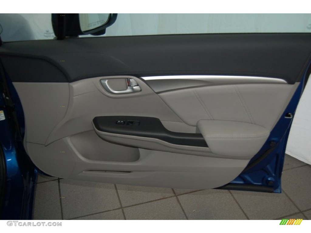 2015 Civic EX-L Sedan - Dyno Blue Pearl / Gray photo #26