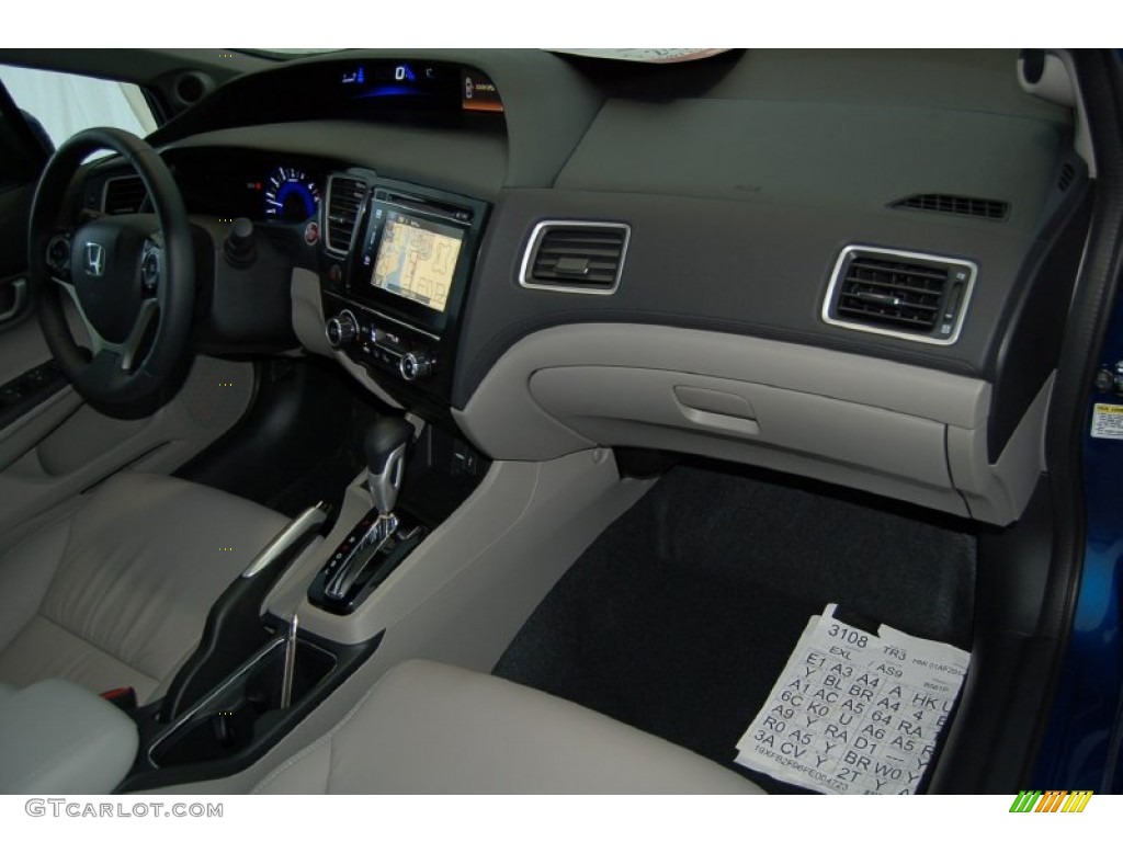 2015 Civic EX-L Sedan - Dyno Blue Pearl / Gray photo #27