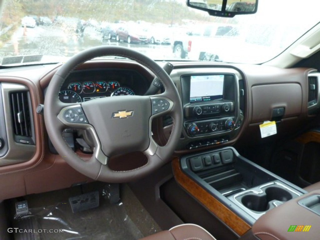 2015 Chevrolet Silverado 1500 High Country Crew Cab 4x4 High Country Saddle Dashboard Photo #98918848