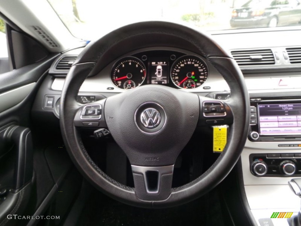 2010 Volkswagen CC Sport Black Steering Wheel Photo #98920776
