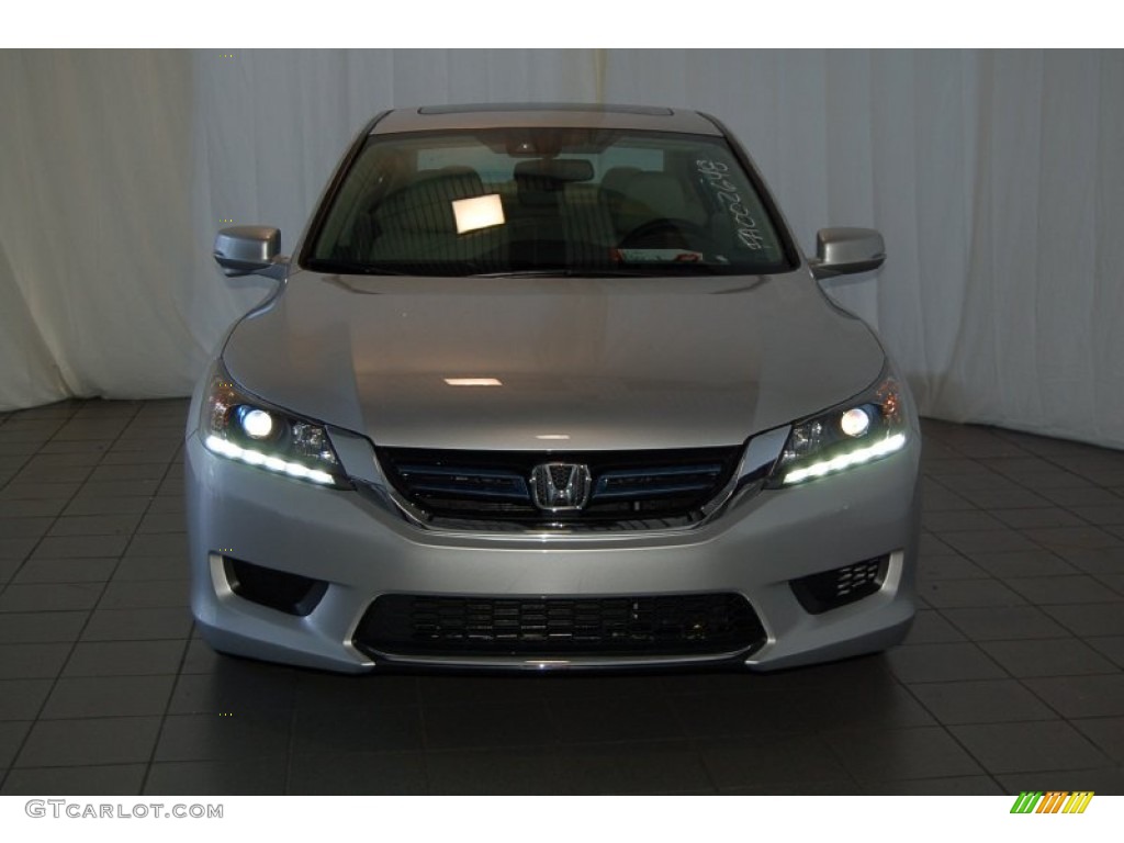 2015 Accord Hybrid EX-L Sedan - Alabaster Silver Metallic / Ivory photo #3