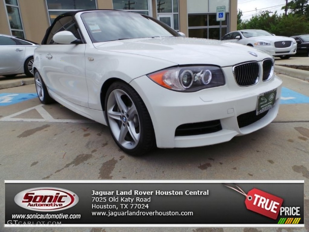 2008 1 Series 135i Convertible - Alpine White / Savanna Beige photo #1