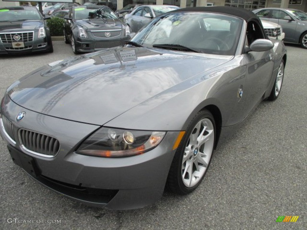 2008 Z4 3.0i Roadster - Space Grey Metallic / Black photo #1