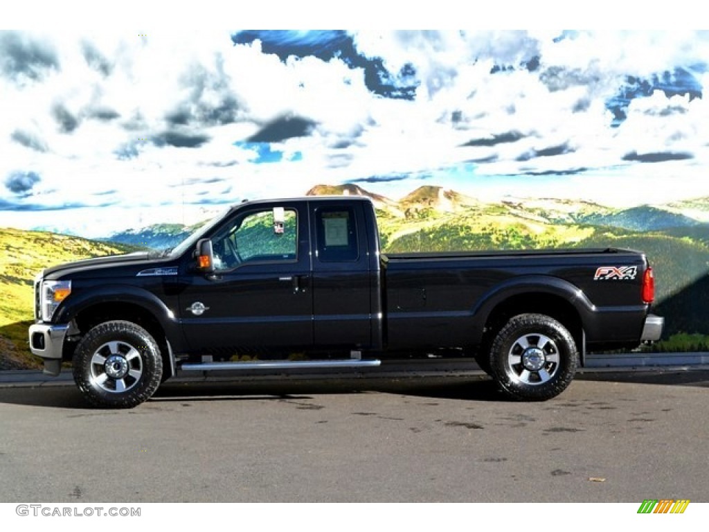 2015 F250 Super Duty Lariat Super Cab 4x4 - Tuxedo Black / Black photo #6