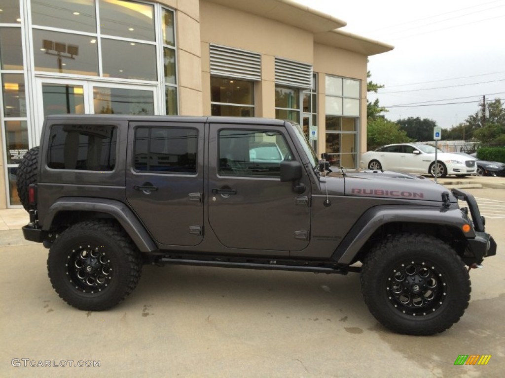 Granite Metallic 2014 Jeep Wrangler Unlimited Rubicon 4x4 Exterior Photo #98924434