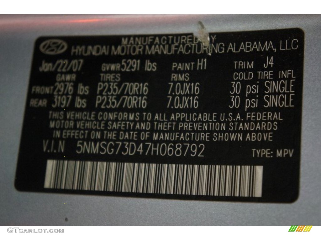 2007 Santa Fe GLS 4WD - Bright Silver / Gray photo #14