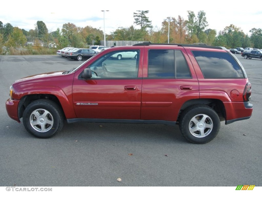 2004 TrailBlazer LS - Majestic Red Metallic / Medium Pewter photo #3