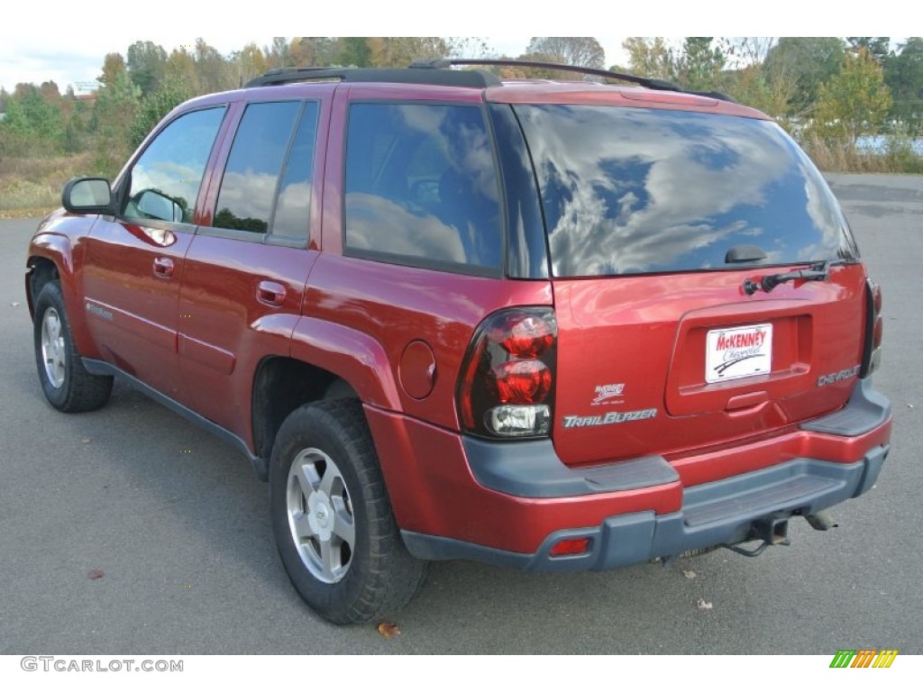 2004 TrailBlazer LS - Majestic Red Metallic / Medium Pewter photo #4