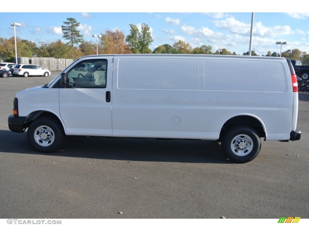 Summit White 2015 Chevrolet Express 2500 Cargo Extended WT Exterior Photo #98927542