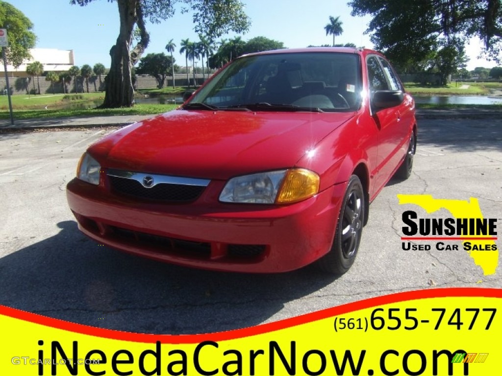 2000 Protege LX - Classic Red / Gray photo #1