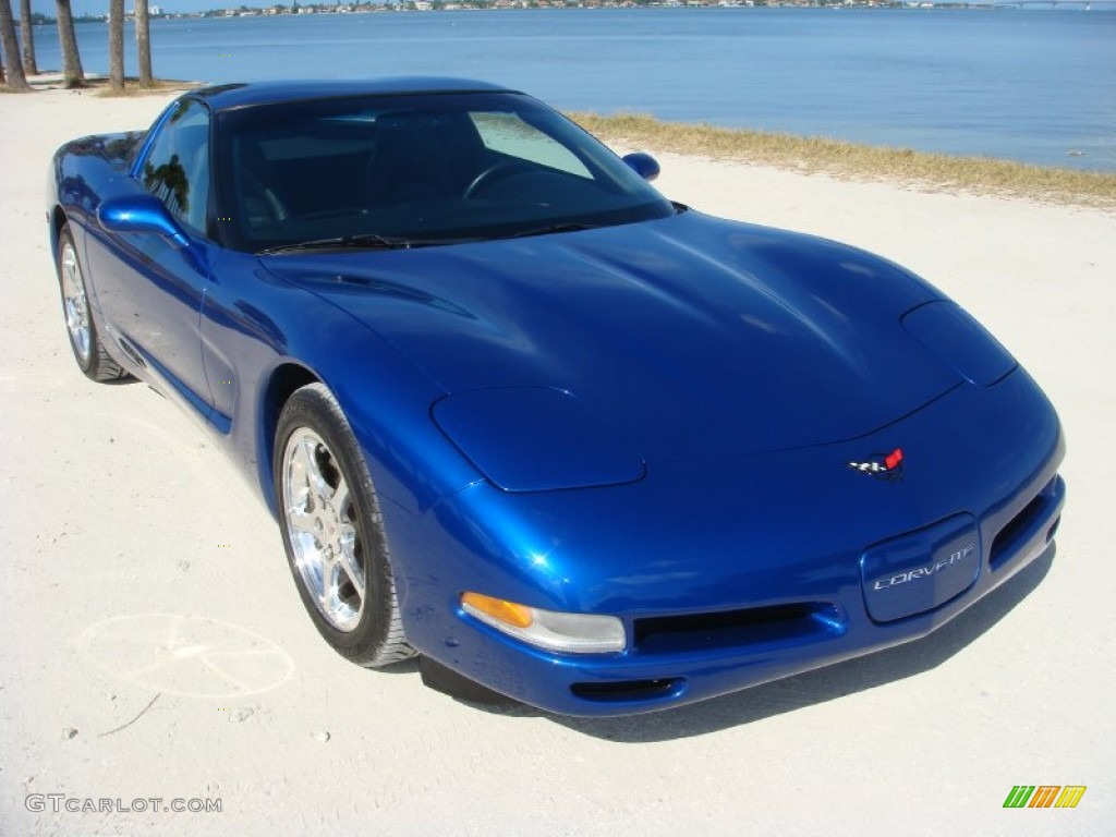 2002 Corvette Coupe - Electron Blue Metallic / Black photo #1