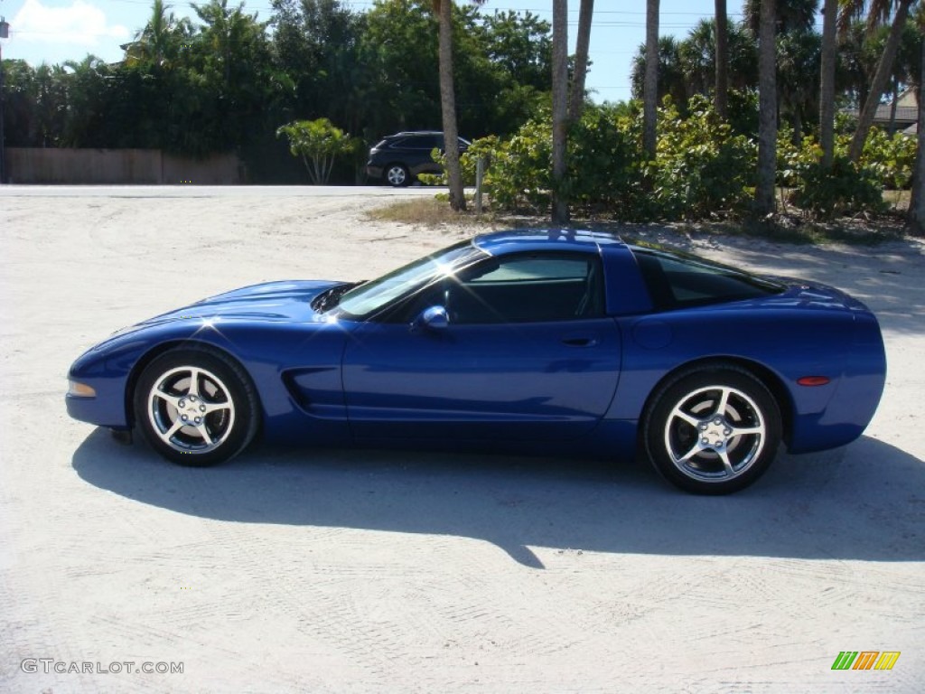 2002 Corvette Coupe - Electron Blue Metallic / Black photo #4