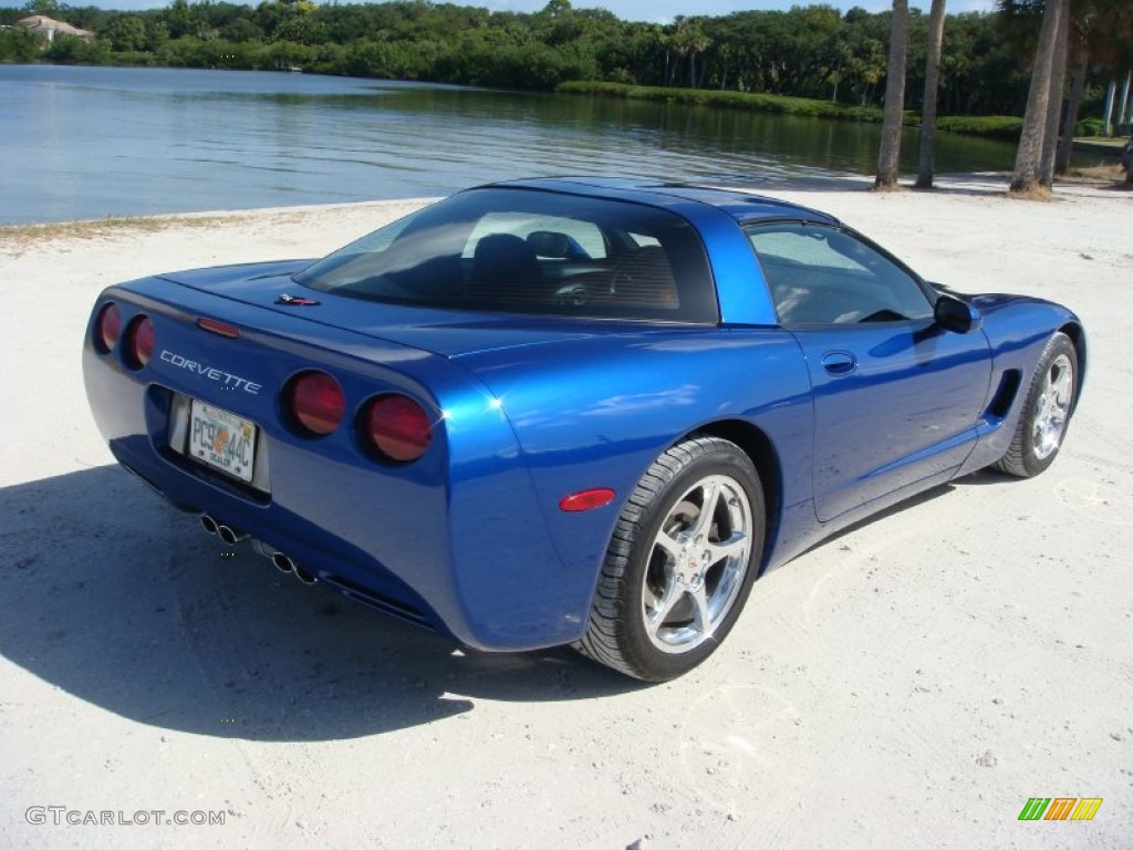 2002 Corvette Coupe - Electron Blue Metallic / Black photo #7