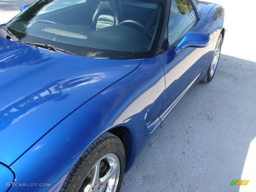 2002 Corvette Coupe - Electron Blue Metallic / Black photo #10