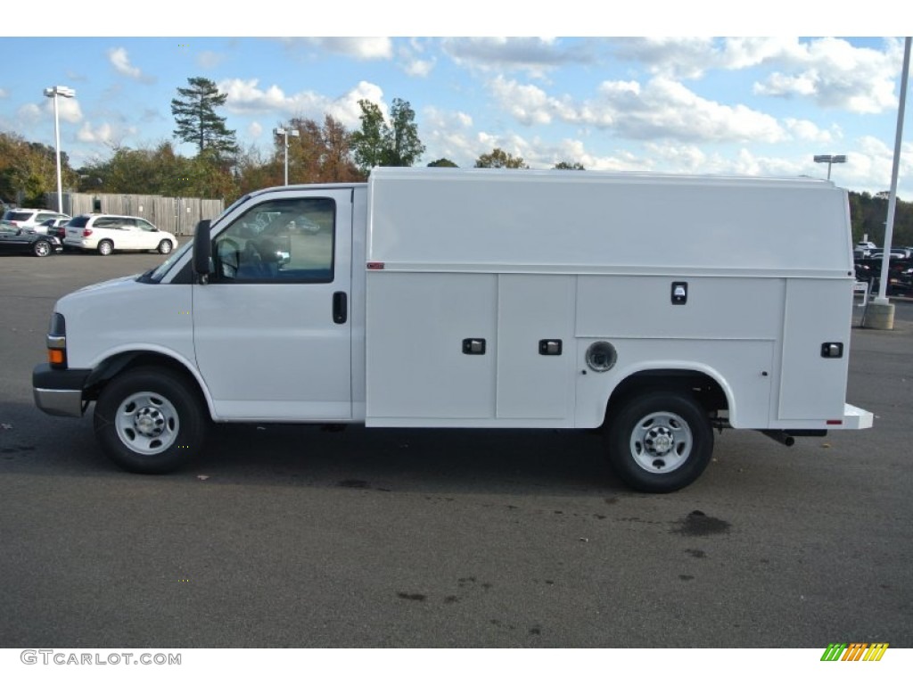 Summit White 2015 Chevrolet Express Cutaway 3500 Utility Van Exterior Photo #98928028