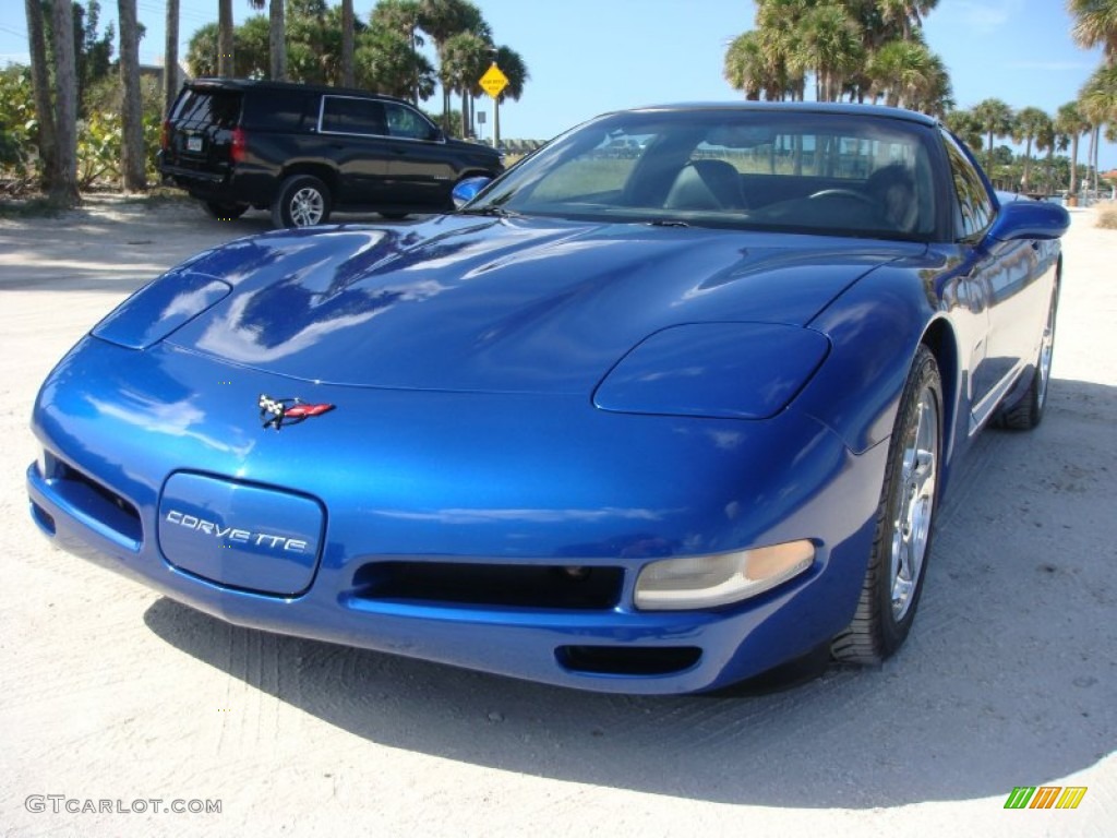 2002 Corvette Coupe - Electron Blue Metallic / Black photo #27