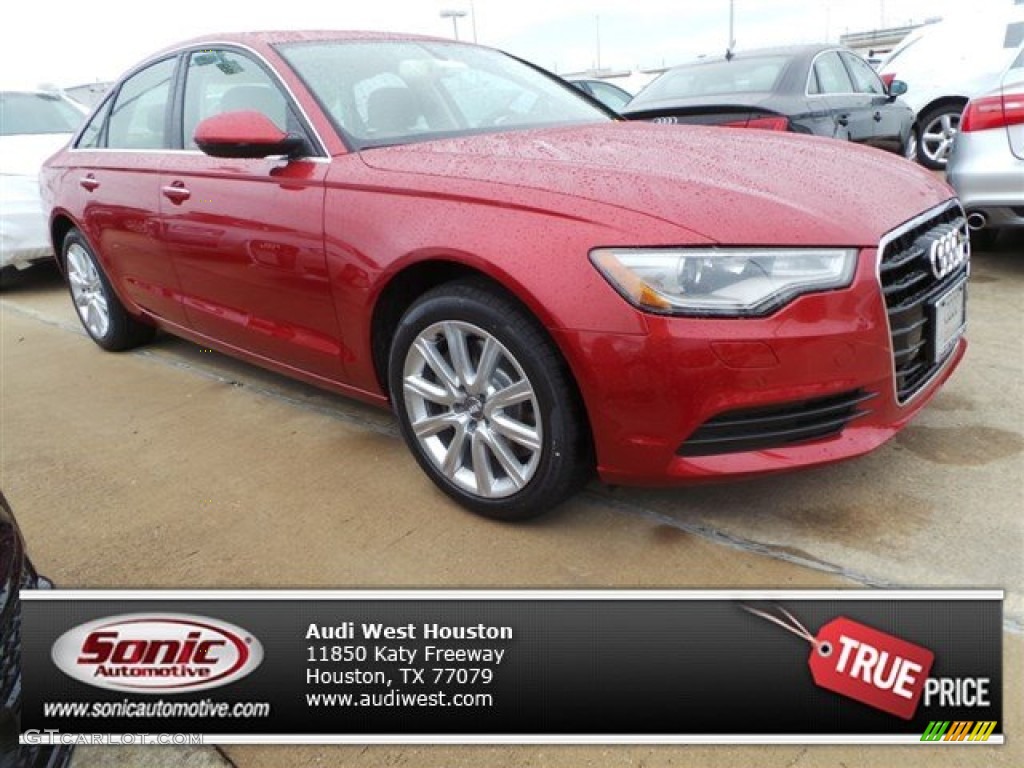 2015 A6 2.0T Premium Plus Sedan - Garnet Red Pearl / Velvet Beige photo #1