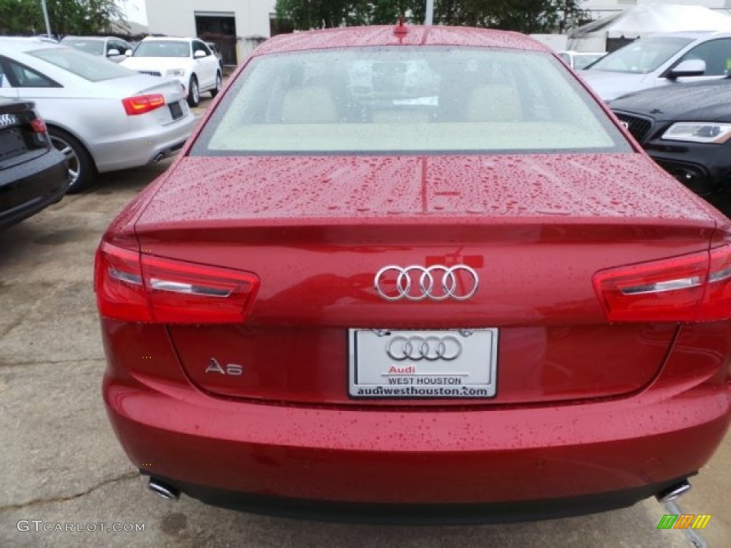 2015 A6 2.0T Premium Plus Sedan - Garnet Red Pearl / Velvet Beige photo #6