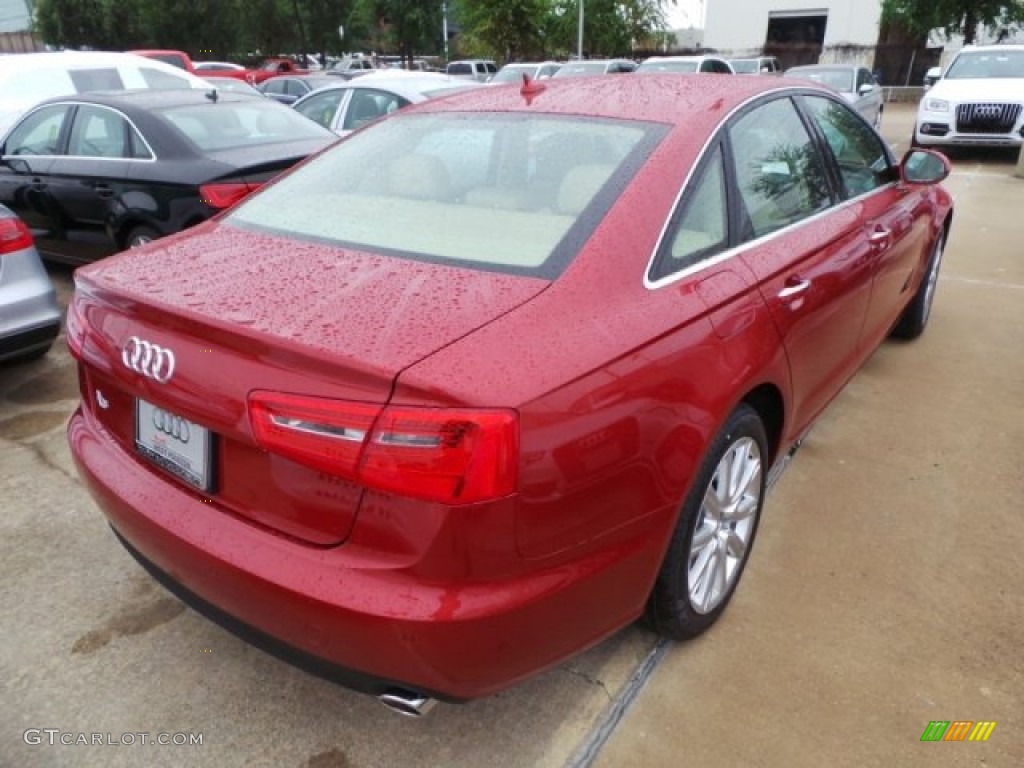 2015 A6 2.0T Premium Plus Sedan - Garnet Red Pearl / Velvet Beige photo #7