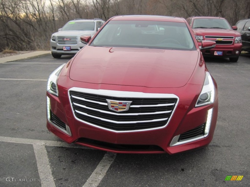 Red Obsession Tintcoat 2015 Cadillac CTS 2.0T Luxury AWD Sedan Exterior Photo #98934394