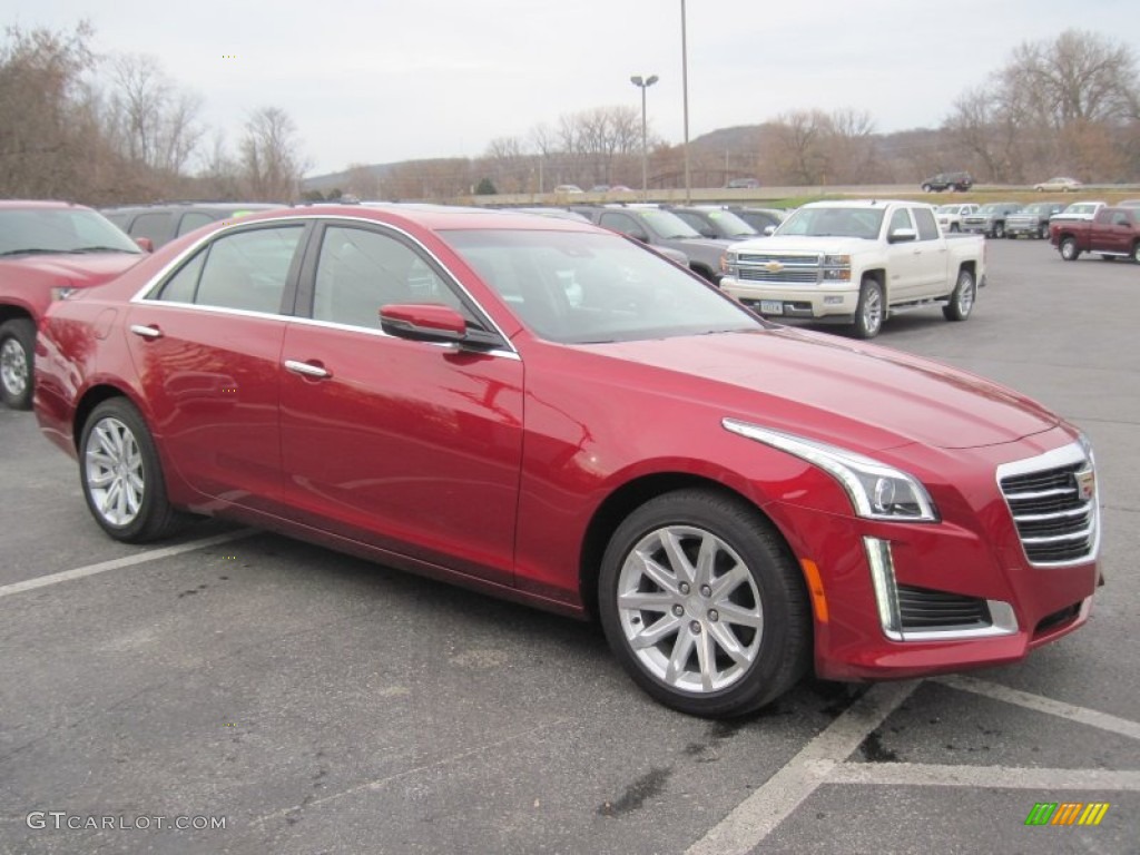 Red Obsession Tintcoat 2015 Cadillac CTS 2.0T Luxury AWD Sedan Exterior Photo #98934421