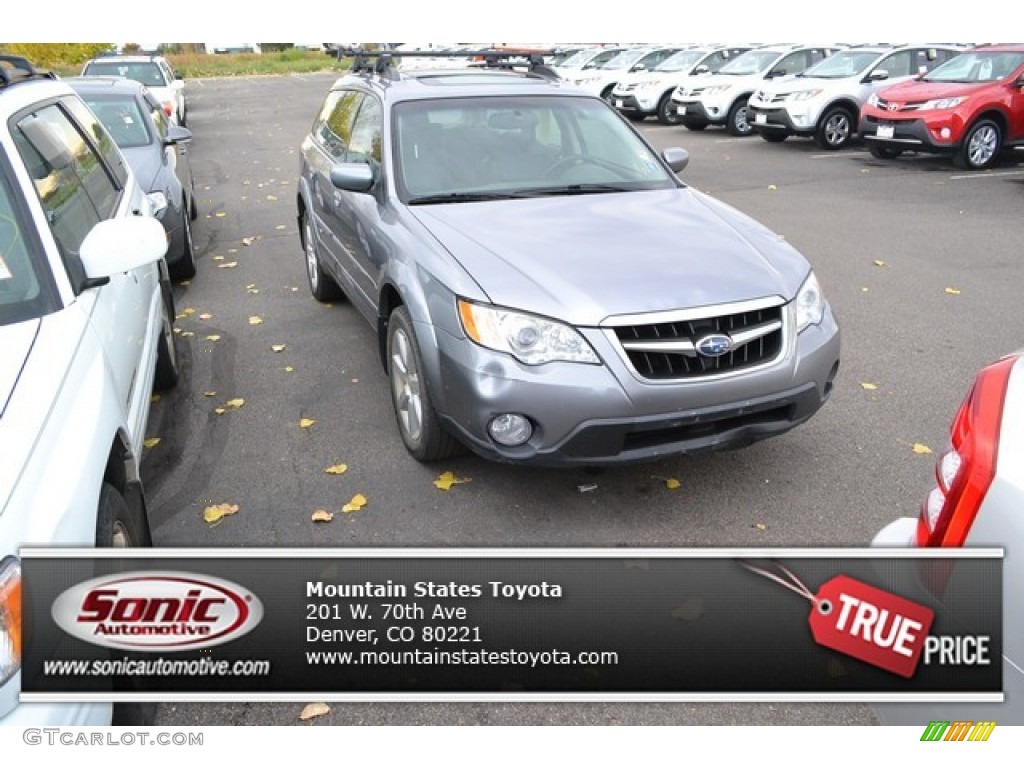 2008 Outback 2.5i Limited Wagon - Quartz Silver Metallic / Off Black photo #1